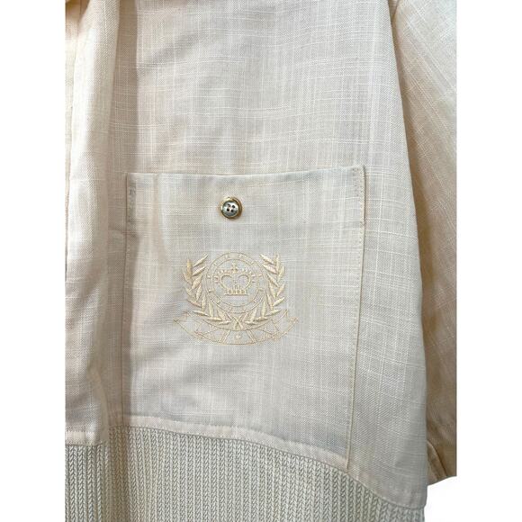 VINTAGE ALAN STUART 90's | L | Mens Casual Polo SHirt Pullover Butter Yellow - Picture 3 of 5